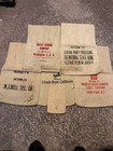 6 Vintage Bank coin Canvas Bags - Empty - Mixed Banks   Companies  used 