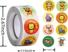1-inch Motivational Cartoon Stickers Roll - 1000 Pcs  Teacher Stickers For Kids 