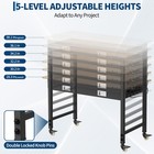 Adjustable Height Workbench 48x24   Heavyduty Steel Garage Work Table Etl Outlet