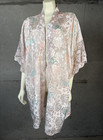 Vtg Lucie Ann Ii Peignoir Robe Large Lace Sleeves