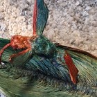 Woven Jute Rope Posable Hummingbird W  Leaf Sculpture Figurine