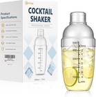 Plastic Cotail Shaker With Measuring Scale  Leak-proof  