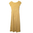Abercrombie Kids Yellow Linen Blend Smocked Top Jumpsuit Size 11 12