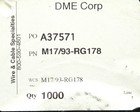 Rg-178b u 50 Ohm Ptfe Coaxial Cable  M17 93  100 Ft