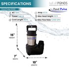 Half Off Ponds Pond Pulse 5 500 Gph Submersible Waterfall Pump With 30  Cord