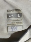 Nike Pro Combat Long Sleeve Compression Shirt Men   s L White Gray Dri-fit