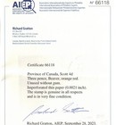 Canada  4d Very Fine Mint Unused  no Gum  Extremely Fresh   with Certificate  