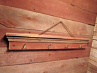Antique Foyer Or Hall Shelf With Coat Canes Metal Hang Hooks