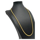 26 Inch 5mm Cuban Link Chain 14kt Yellow Gold Plated  925 Silver Approx  44grams