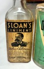 5 Vtg  Glass Bottles  Pharmacy  medical Apothecary Original Lids   Labels
