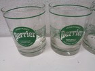 Vintage Perrier Sparkling Water Glass Cups Glasses  Lot Set Of 4