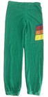 Aviator Nation Retro Logo Sweatpants Jogger Girls Sz 12 Women 4 Green Soft 28x27