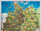 Original Vintage Map Train -railway - Germany - Deutschland - Bundesbahn - 1960s