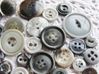 Estate Vintage Button Lot 50 Shades Of Gray Grey Mixed Styles Sizes Fancy   B311
