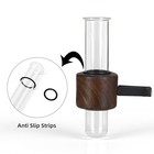 Car Propagation Vase Vent Clip  Car Plant Flower Holder With Glass Tube Wood01
