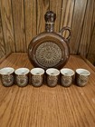 Budweiser Dark Brown Canteen Decanter Set Of 7 Pieces Cs36 From 1976