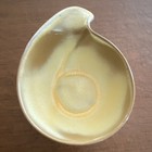 Frankoma 4x Yellow Ceramic Teardrop Spoon Rest