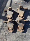 Set Of 4 Vintage Antique Cast Iron Safe Caster Wheels