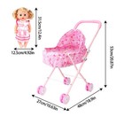 Kids Pushchair Deluxe Buggy Childrens Baby Pram Doll Cot Stroller Great Fun Toy
