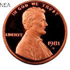1981-s Type 2 Lincoln Memorial Penny Cent   Gem Proof Dcam   Ty2 Clear S