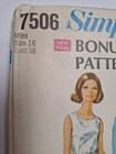 Dress Basic A Line 16 Simplicity 7506 Sewing Pattern Ff Pullover Knee Vtg 60 s