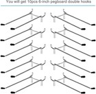 10 Pcs Pegboard Hooks  6 Inch Peg Board Hooks  Pegboard Pegs Accessories With   