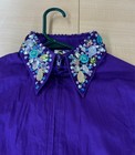 Royal Highness Equestrian Purple Western Zip Up Horsemanship Show Shirt Kids Xl