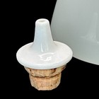 Vintage White Clambroth Milk Glass Bottle Antique Barber  witch Hazel  W stopper