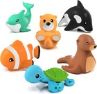 Marine Mold Free Bath Toys  6 Pack   Sealed  No Hole Bath Toys Design Keeps M   