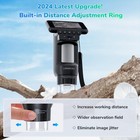 Linkmicro Lm013 Portable Digital Microscope With 2 8  2 8 Inch  Black base