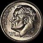 One 2024-d Dime  Uncirculated From New Roll  Low Mintage  Unsearched From Roll  