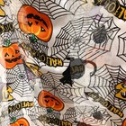 Halloween Scarf  Polyester Pumpkins Spiderwebs Witches   60    X 13    