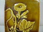 Antique Majolica Fireplace Tile 6 X 6    Tiles  morning Glory  Felt Backing Look 