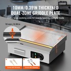 22  Commercial Electric Griddle 1600w Countertop Half-flat Top Grill 110v
