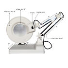 10x Magnifier Led Lamp Light Magnifying White Glass Lens Desk Table Tool