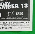 The Offspring 1999 Americana Show Handbill Flyer San Diego Soma Club Dickies