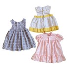 Vtg Pastel Floral Baby Girl Dress Lot Of 3 Polly Flinders Mayfair 24 Mo Cottage