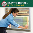 21 - 37 In  W X 15 In  H Clear Wood Frame Adjustable Window Screen