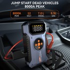 Refurbished 12v Jump Starter   Air Compressor Power Pack Car Battery Box 8000a