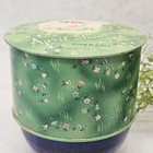 Vintage April Showers Cheramy Powder Metal Box Tin Vanity New York Parasol Lady