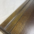 Vtg Wooden Writing Stationary Art Lap Desk Box Hinged Lid Brown Slanted Top Mcm
