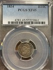 1834-p Capped Bust Silver Half Dime H10c Pcgs Extra Fine 45 Xf 45