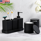 Bathroom Accessories Set  6 Piece Bathroom Set With Toothbrush Holders  Soap Dis