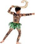Kids Maui Costume Boys Tattoo Warrior Hawaiian Polynesian Demi God Bodysuit