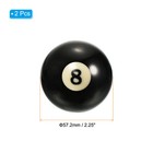 2pcs 2-1 4   8 Ball Pool Table Ball Billiard Replacement Ball  Black