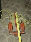 Vintage Orange Boat Anchor _10 Lb  _ 13-1 5 h X 9-1 2  W X 3-3 4 d