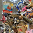 Lot Of 40 Mixed Lapel Pin Keychains Buttons Pins Pinbacks Badge Brooch Preowned 