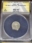 1937 Uk Great Britain Maundy Set - Silver 4 Coin Set - Anacs Graded 1p 2p 3p 4p