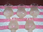 Vintage Glass Light Frosted Fixture Globes  Match Set Of 5  4  Dia  X 5  Length 