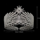 12 5cm Tall Crystal Tiara Crown Wedding Queen Princess Prom Adjustable For Women